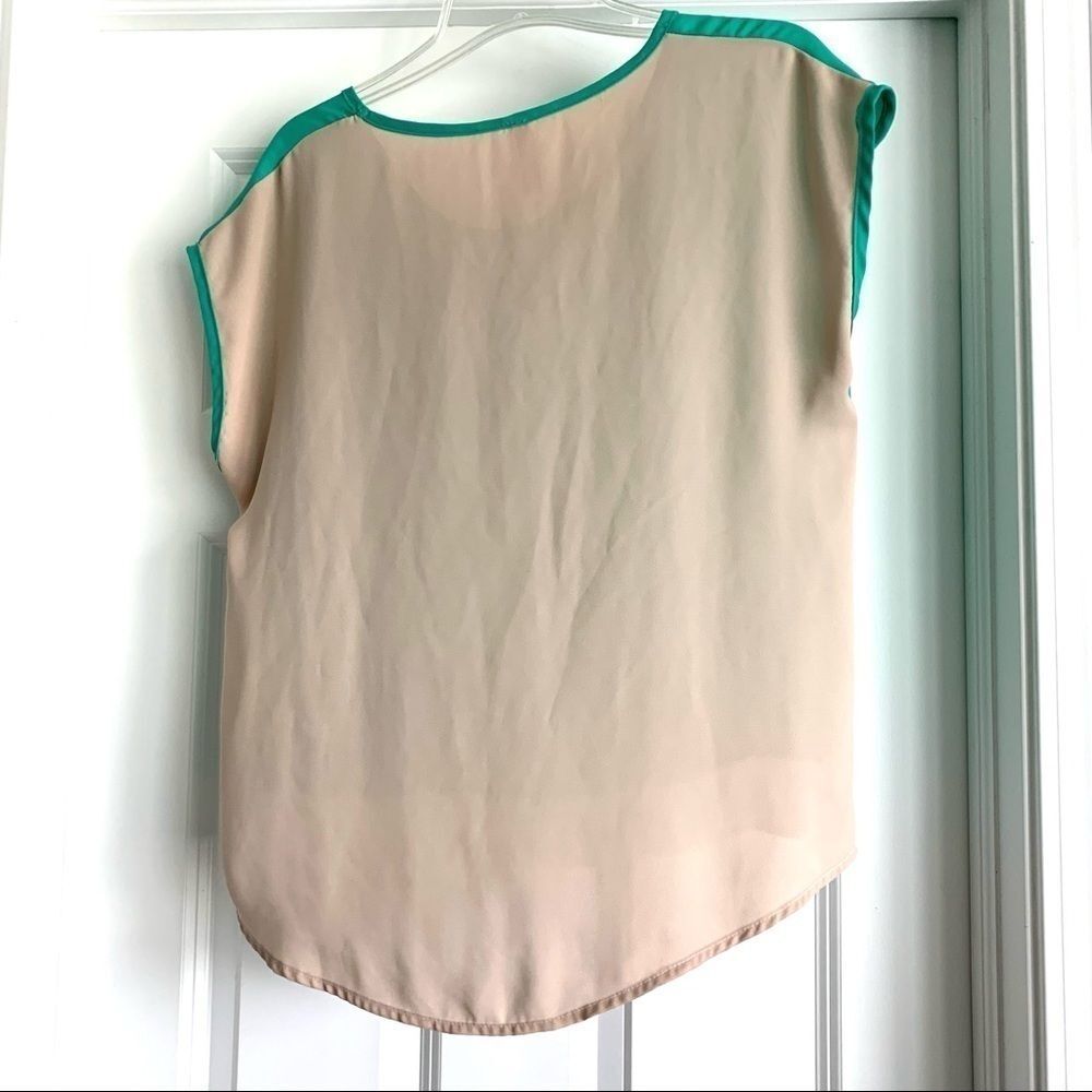 Final Touch Teal Green Short Sleeve Round Neck Lightweight Blouse Women Medium - Picture 8 of 8
